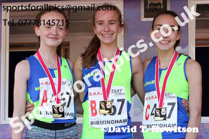 Girls under-15 3 stage road relay, 2019 ERRA 6 and 4 Stage Relay and Young Athletes.  Photo: David T. Hewitson/Sports for All Pics